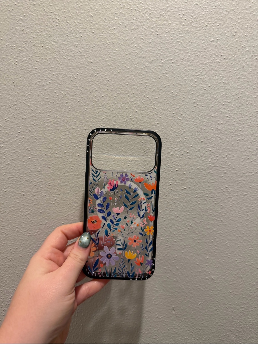 Floral Clear iPhone 17 Pro Max Case with Black Frame - CASETIFY